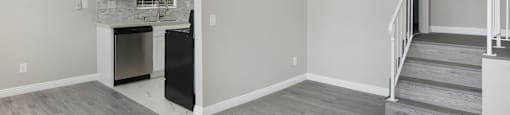 Living Area With Kitchen at Canby Court, Northridge, CA, 91325