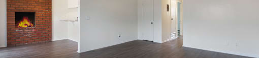 Living Area With Fireplace at Kenyon Pointe, Tustin, CA