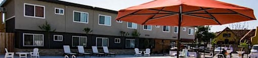 Pool with Lounge Chairs at ETHAN TERRACE, Sacramento, 95825