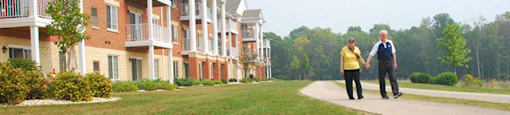 Lush landscaping With Walking Trails at Wildwood Highlands Apartments & Townhomes 55+, Menomonee Falls, WI,53051