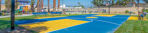 basketball area at Serrano Apartments, West Covina