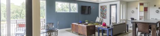 Living Area With Balcony at Glenwood Park Lofts, Atlanta