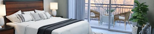 Bedroom at Poplar Creek Apartments, Brookfield, Wisconsin
