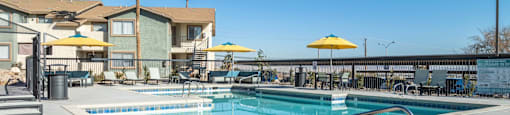 One of the sparkling pools at Sunset Winds in Henderson, NV 89014