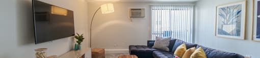 Modern, Spacious Living Room at Rosemont Square Apartments in Randolph, MA 02368