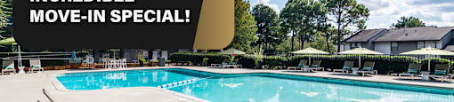 an image of a swimming pool with a sign that reads irrigable move in specialat Glen Hollow, Georgia 30034