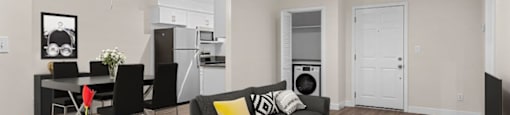 Living Area With Kitchen at Lombardi Apartments, Woodland Hills, CA, 91367