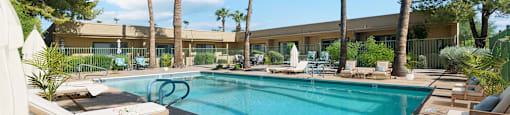 Pool at SunVilla Apartments in Mesa Arizona Sept