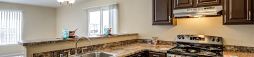 All Electric Kitchen at Belle Creek Apartments, Henderson, CO