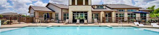 our apartments have a large swimming pool in front of our building