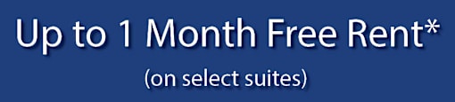 A promotional image for a $1000 rental bonus or up to 1 month free rent on select suites.