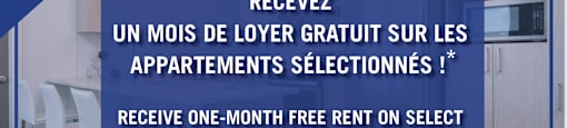 image with a incentive sign receive one month free rent on select suites at Axial Tower