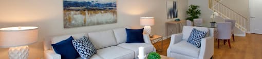 Carriage Hill in Oshawa, ON living room with luxury vinyl flooring