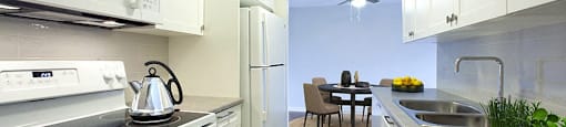 Leamington Heights kitchen with full size fridge and full range stove in Leamington, ON