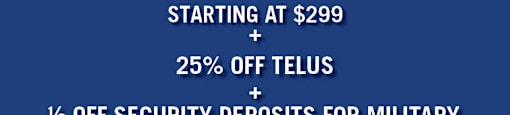 An advertisement for a free rent offer from Realstar, including a security deposit promotion and discounts for military, government workers, and first responders.