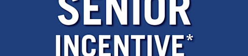 A blue poster with the text "ASK ABOUT OUR SENIOR INCENTIVE" and the Realstar logo.