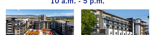 A poster advertises an open house every Saturday from 10 a.m. to 5 p.m. with light refreshments provided.