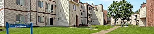 Apartment complex with a sign that says "Airway Heights".