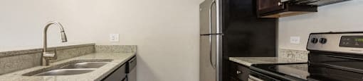 Stainless steel appliances with a built in microwave