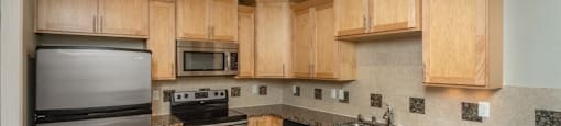 Designer kitchen with granite countertops