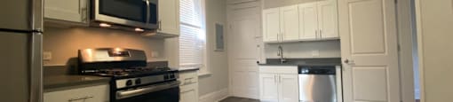 Gorgeous spacious kitchen with stainless steel appliances