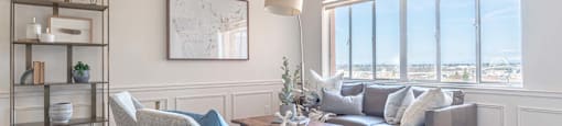 Sample Living Room at Portland Towers