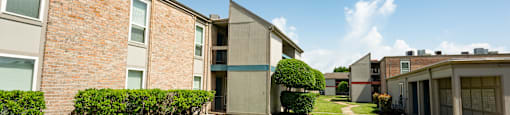 Exterior of buildings and mail area at Southwest village