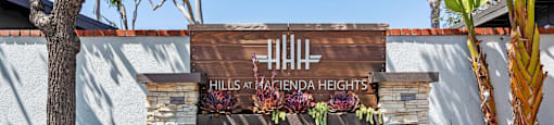 Monument sign at Hills at Hacienda Heights