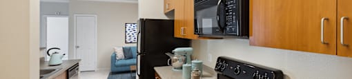 Kitchen counter at Waterstone Apartments