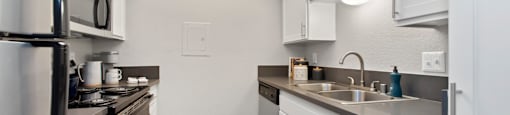white kitchen at Morning View Terrace Apartment Homes, Escondido California, 92026