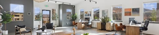 Leasing office at North Peak