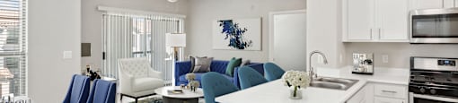 Living room at Azure Apartment Homes