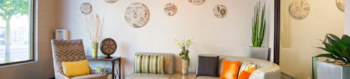 Picturesque Lobby Area at Pine at 6th, California