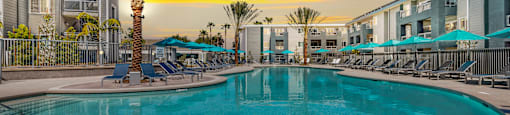 resort style sparkling pool at Pointe Luxe Apartment Homes, San Diego, CA, 92110