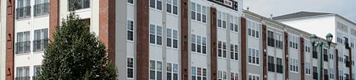 Mid-rise apartment building with 20 floorplans to choose from