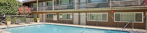 the swimming pool at our hotel