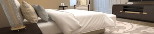 large bedroom with window at brickyard apartments