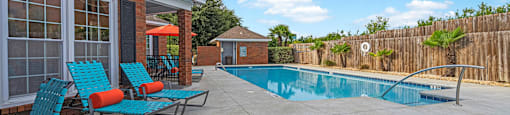 the swimming pool at our apartments