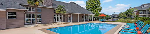 the swimming pool at our apartments