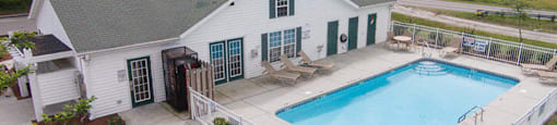 Aerial view of Deerbrook Apartment Homes in Wilmington, NC 28405