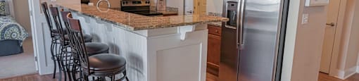 Kitchen at Grand View Luxury Apartments in Wilmington, NC