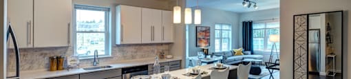 Apartment Kitchen at The Elm at Island Creek Village in Duxbury, MA.