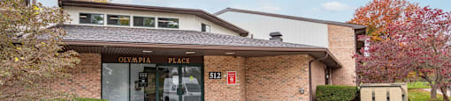 Main Entrance to Management Office at Olympia Place Apartments.
