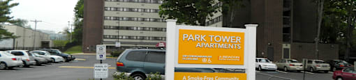 Monument Signage  at Park Tower Apartments, Philadelphia