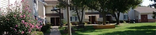 Outside View of Maple Grove Apartments.