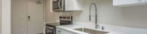 Newly updated kitchen with stainless steel appliances