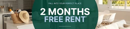 A promotional image for a 2 months free rent offer from GWL Residential.