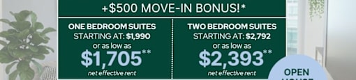 A promotional image for GWL Residential offering free rent and a bonus for a limited time.