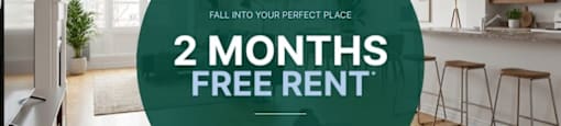 A promotional image for a 2 months free rent offer.