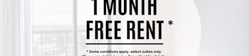 A promotional image for a 1 month free rent offer from GWL Residential.